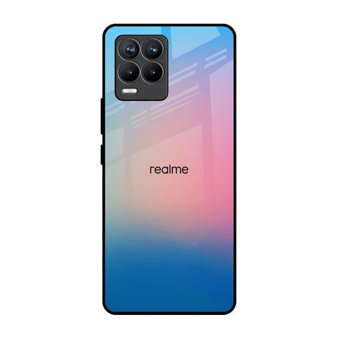 Blue & Pink Ombre Realme 8 Pro Glass Back Cover Online