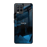 Polygonal Blue Box Realme 8 Pro Glass Back Cover Online
