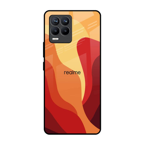 Magma Color Pattern Realme 8 Pro Glass Back Cover Online