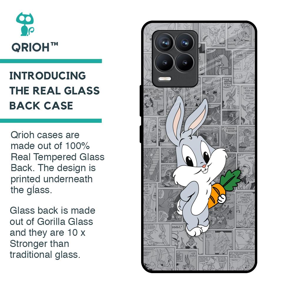 Cute Baby Bunny Glass Case for Realme 8 Pro