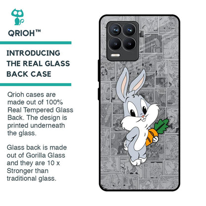 Cute Baby Bunny Glass Case for Realme 8 Pro