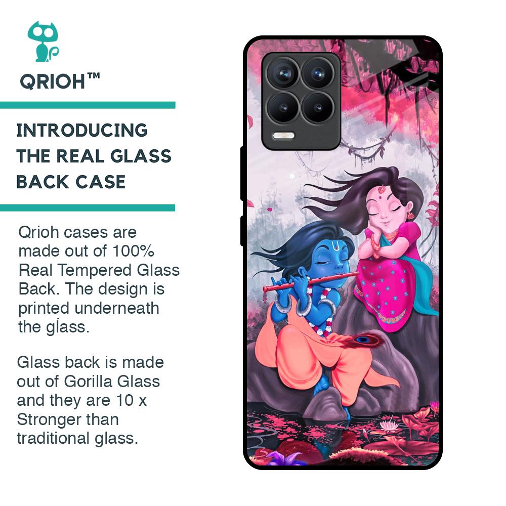 Radha Krishna Art Glass Case for Realme 8 Pro