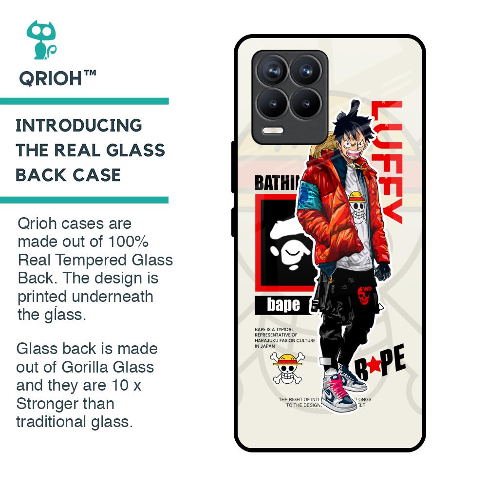 Bape Luffy Glass Case for Realme 8 Pro