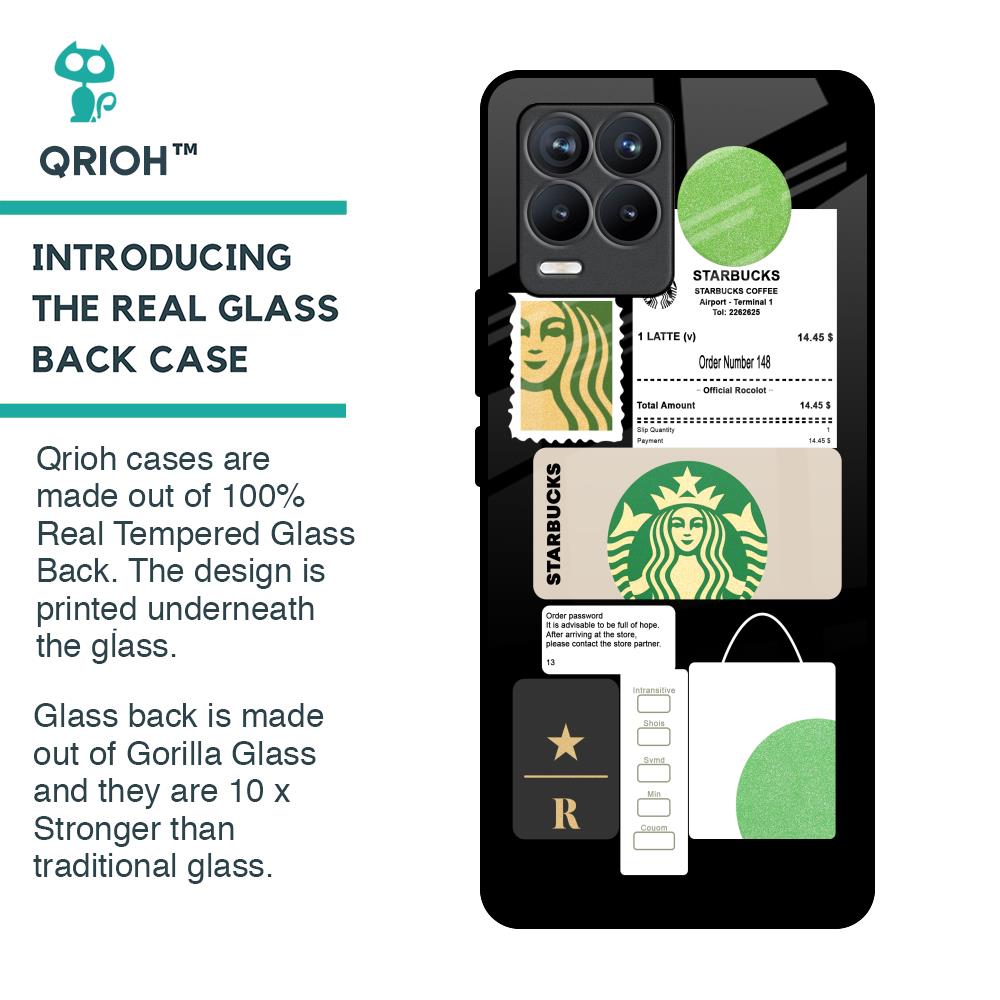 Coffee Latte Glass Case for Realme 8 Pro