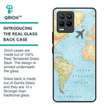 Travel Map Glass Case for Realme 8 Pro