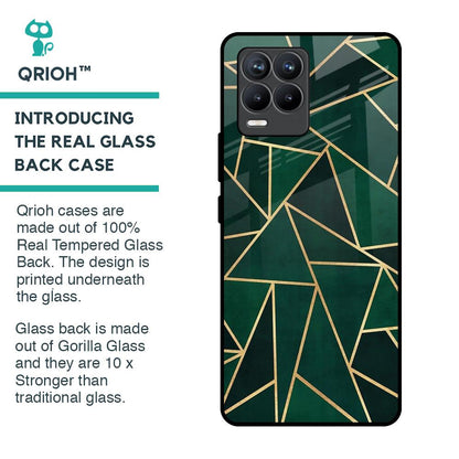Abstract Green Glass Case For Realme 8 Pro