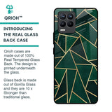Abstract Green Glass Case For Realme 8 Pro