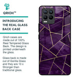Geometric Purple Glass Case For Realme 8 Pro