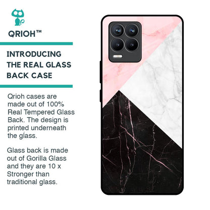 Marble Collage Art Glass Case For Realme 8 Pro