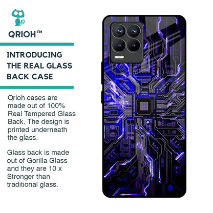 Techno Color Pattern Glass Case For Realme 8 Pro