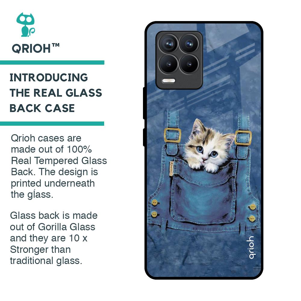 Kitty In Pocket Glass Case For Realme 8 Pro