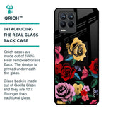 Floral Decorative Glass Case For Realme 8 Pro