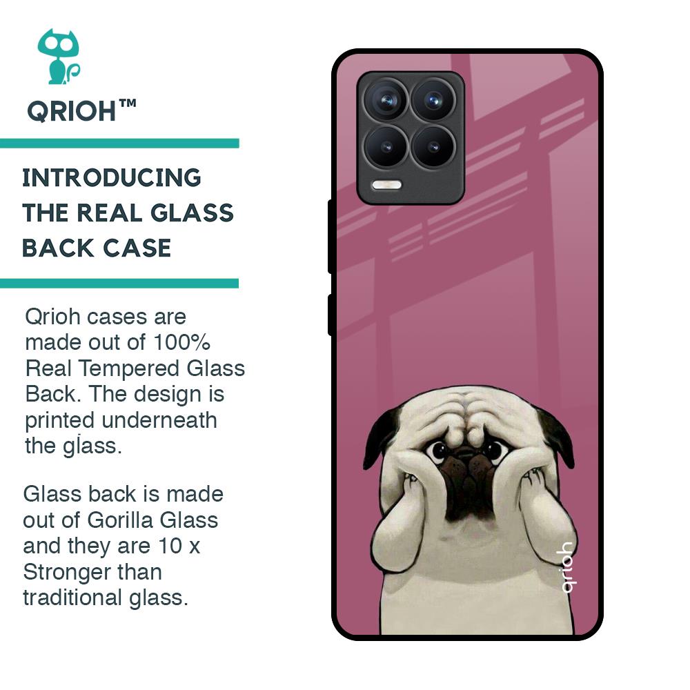 Funny Pug Face Glass Case For Realme 8 Pro