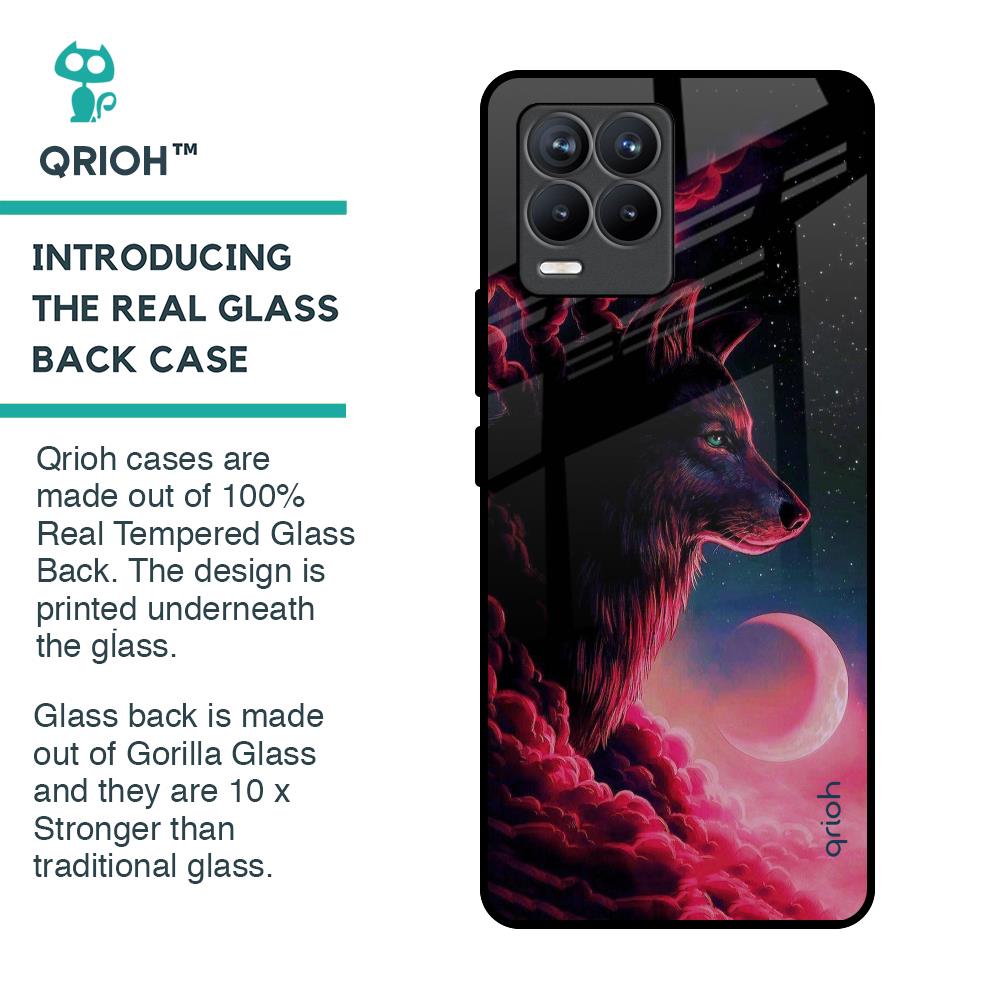 Moon Wolf Glass Case for Realme 8 Pro