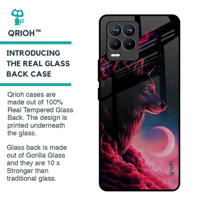 Moon Wolf Glass Case for Realme 8 Pro