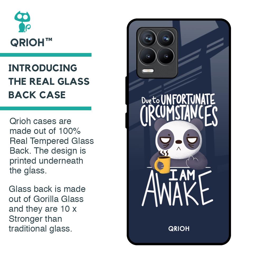 Struggling Panda Glass Case for Realme 8 Pro