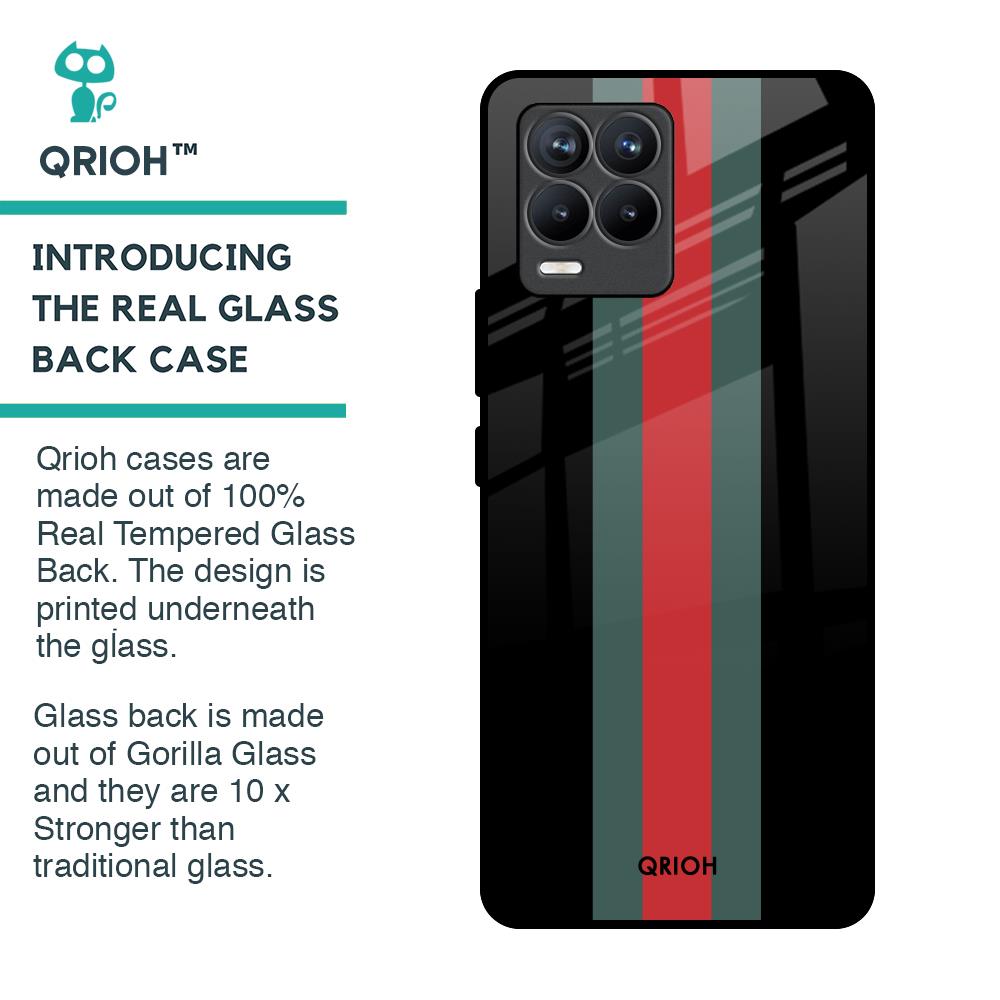 Vertical Stripes Glass Case for Realme 8 Pro