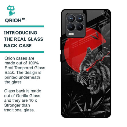 Red Moon Tiger Glass Case for Realme 8 Pro