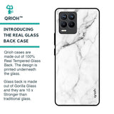 Modern White Marble Glass Case for Realme 8 Pro