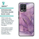 Purple Gold Marble Glass Case for Realme 8 Pro