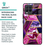 Electroplated Geometric Marble Glass Case for Realme 8 Pro