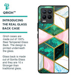 Seamless Green Marble Glass Case for Realme 8 Pro
