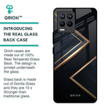 Sleek Golden & Navy Glass Case for Realme 8 Pro