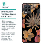 Lines Pattern Flowers Glass Case for Realme 8 Pro