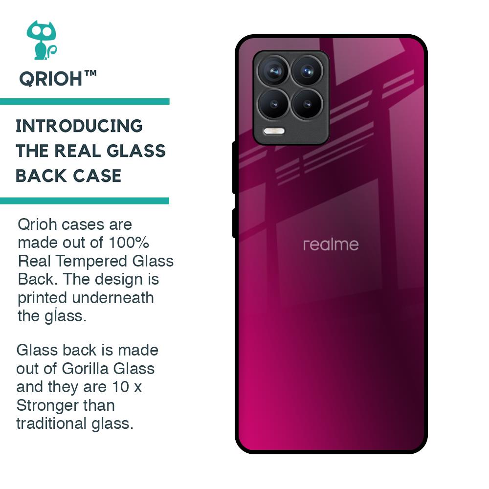 Pink Burst Glass Case for Realme 8 Pro