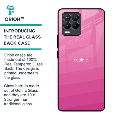 Pink Ribbon Caddy Glass Case for Realme 8 Pro