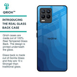 Blue Wave Abstract Glass Case for Realme 8 Pro