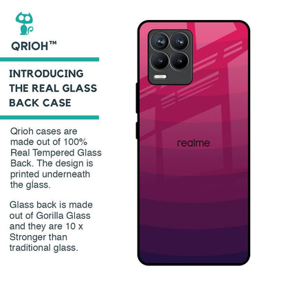 Wavy Pink Pattern Glass Case for Realme 8 Pro