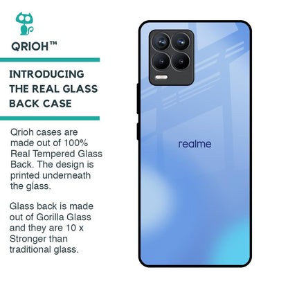 Vibrant Blue Texture Glass Case for Realme 8 Pro