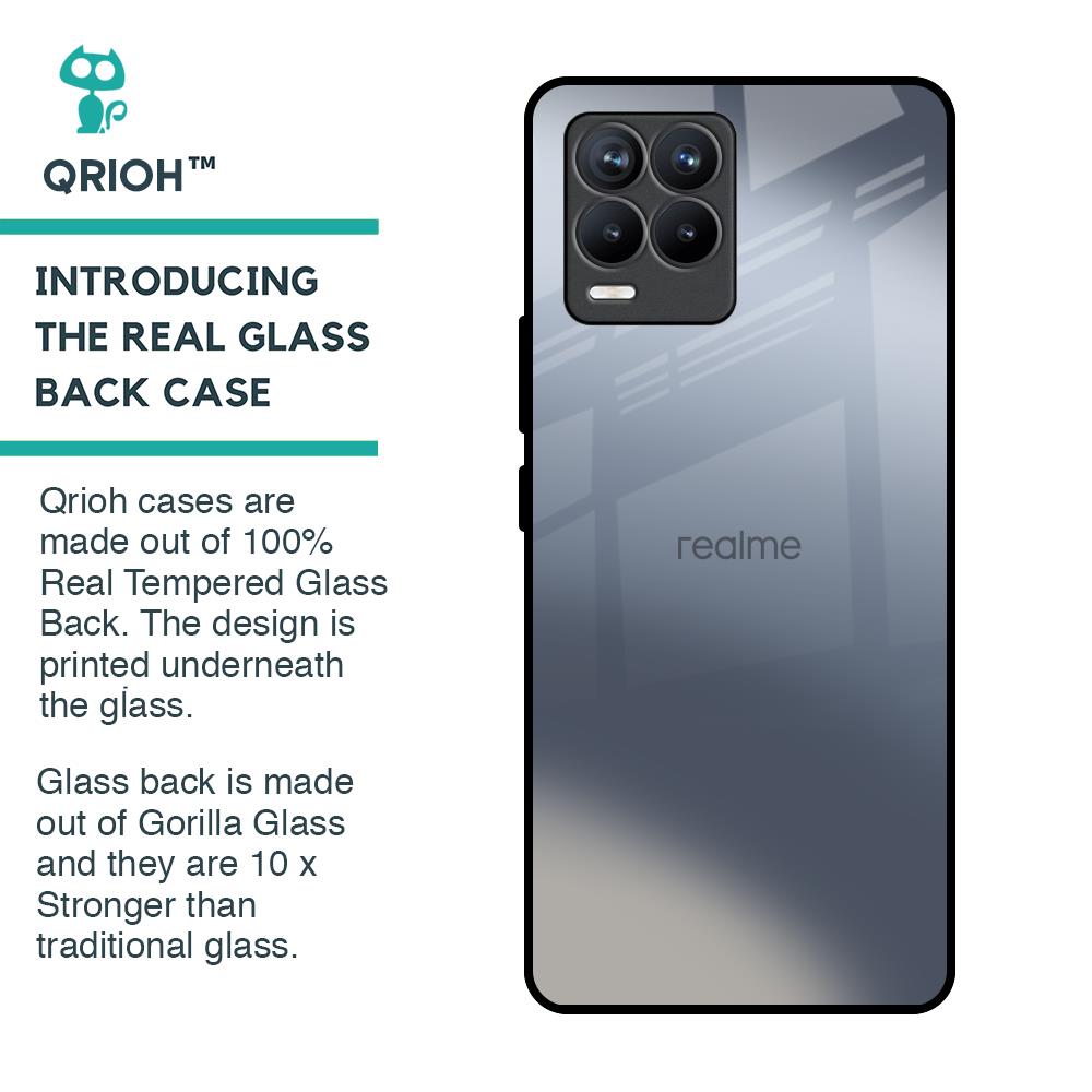 Space Grey Gradient Glass Case for Realme 8 Pro