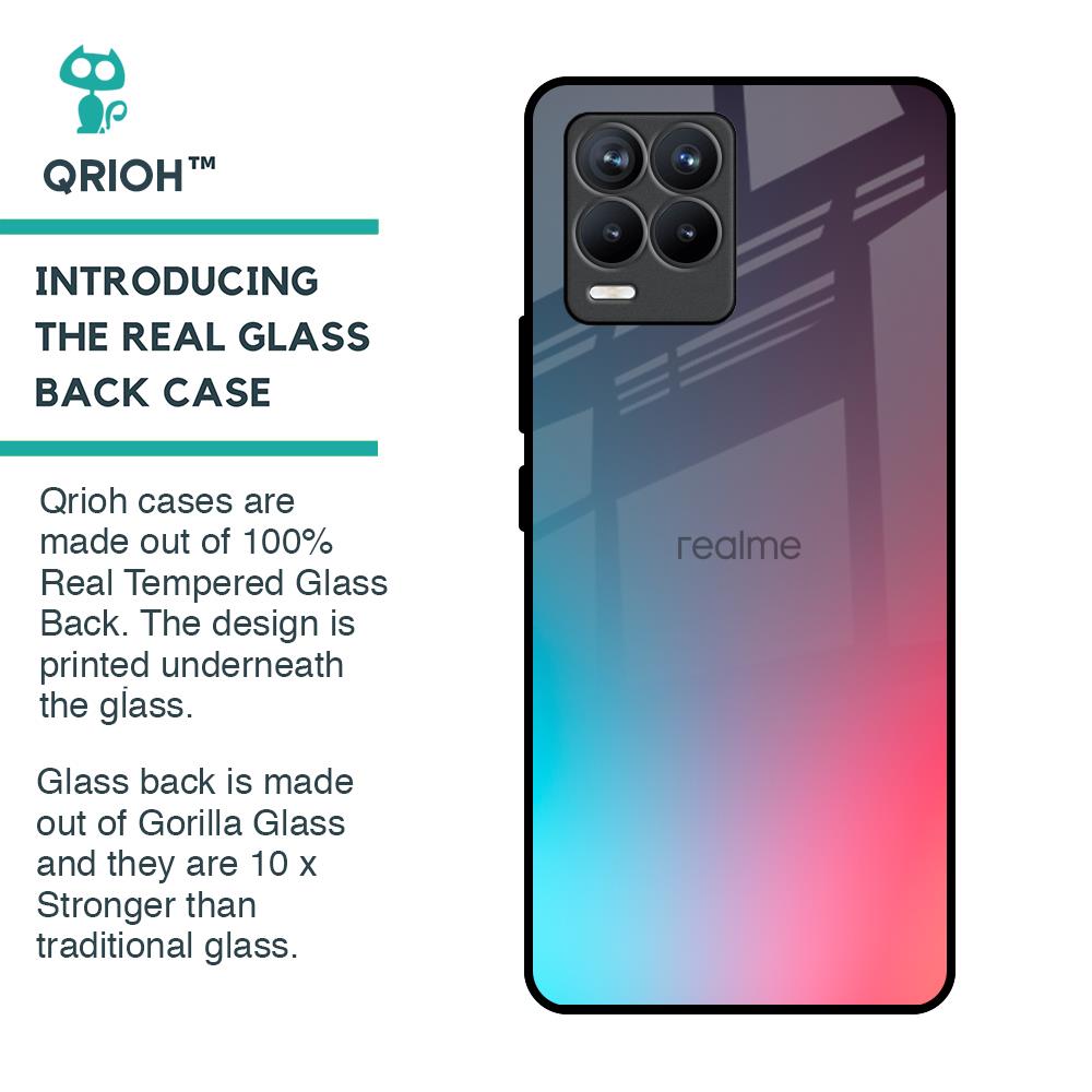 Rainbow Laser Glass Case for Realme 8 Pro