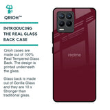 Classic Burgundy Glass Case for Realme 8 Pro