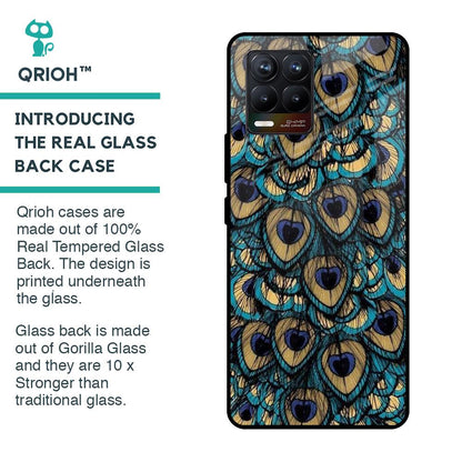 Peacock Feathers Glass case for Realme 8 Pro