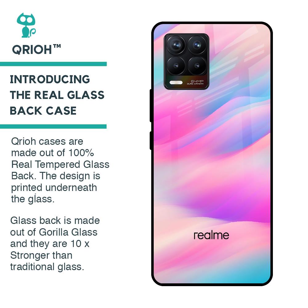 Colorful Waves Glass case for Realme 8 Pro