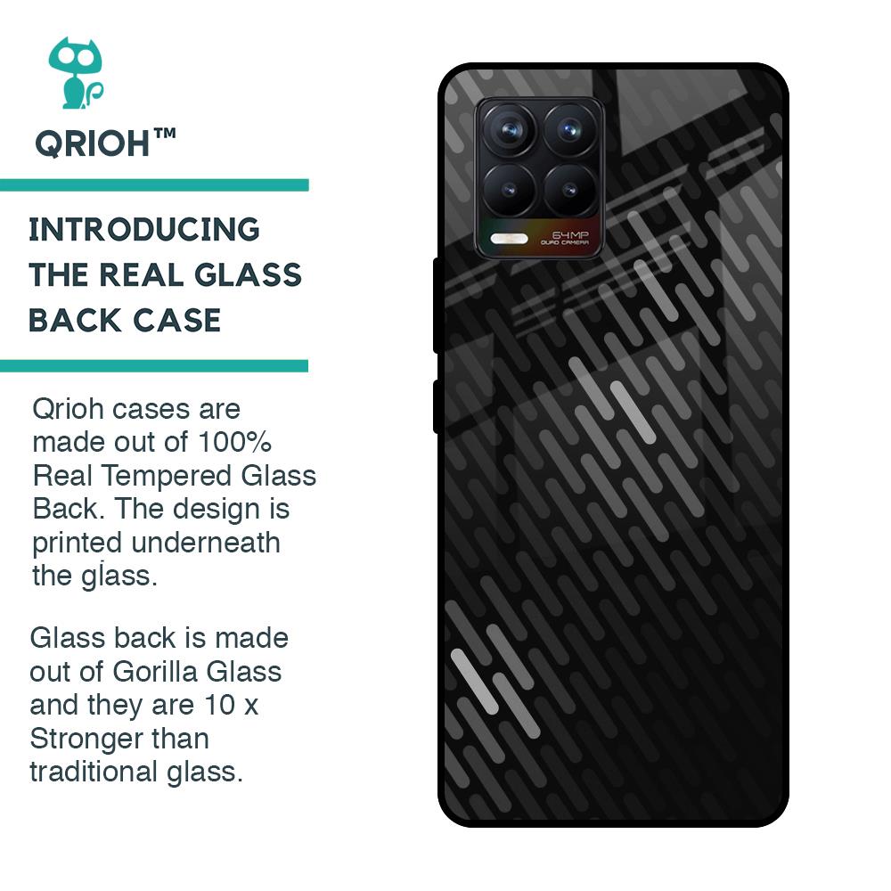 Dark Abstract Pattern Glass Case For Realme 8 Pro