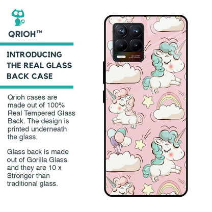 Balloon Unicorn Glass case for Realme 8 Pro