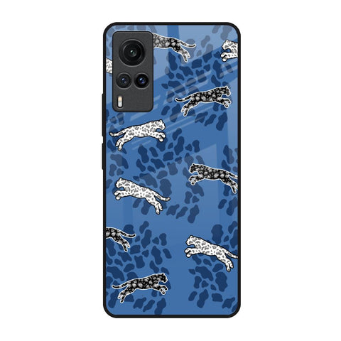 Blue Cheetah Vivo X60 Glass Back Cover Online