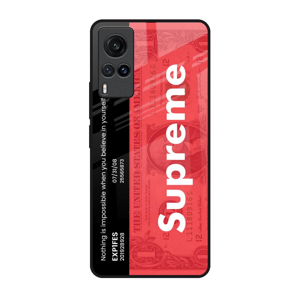 Supreme Ticket Vivo X60 Glass Back Cover Online