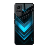 Vertical Blue Arrow Vivo X60 Glass Back Cover Online