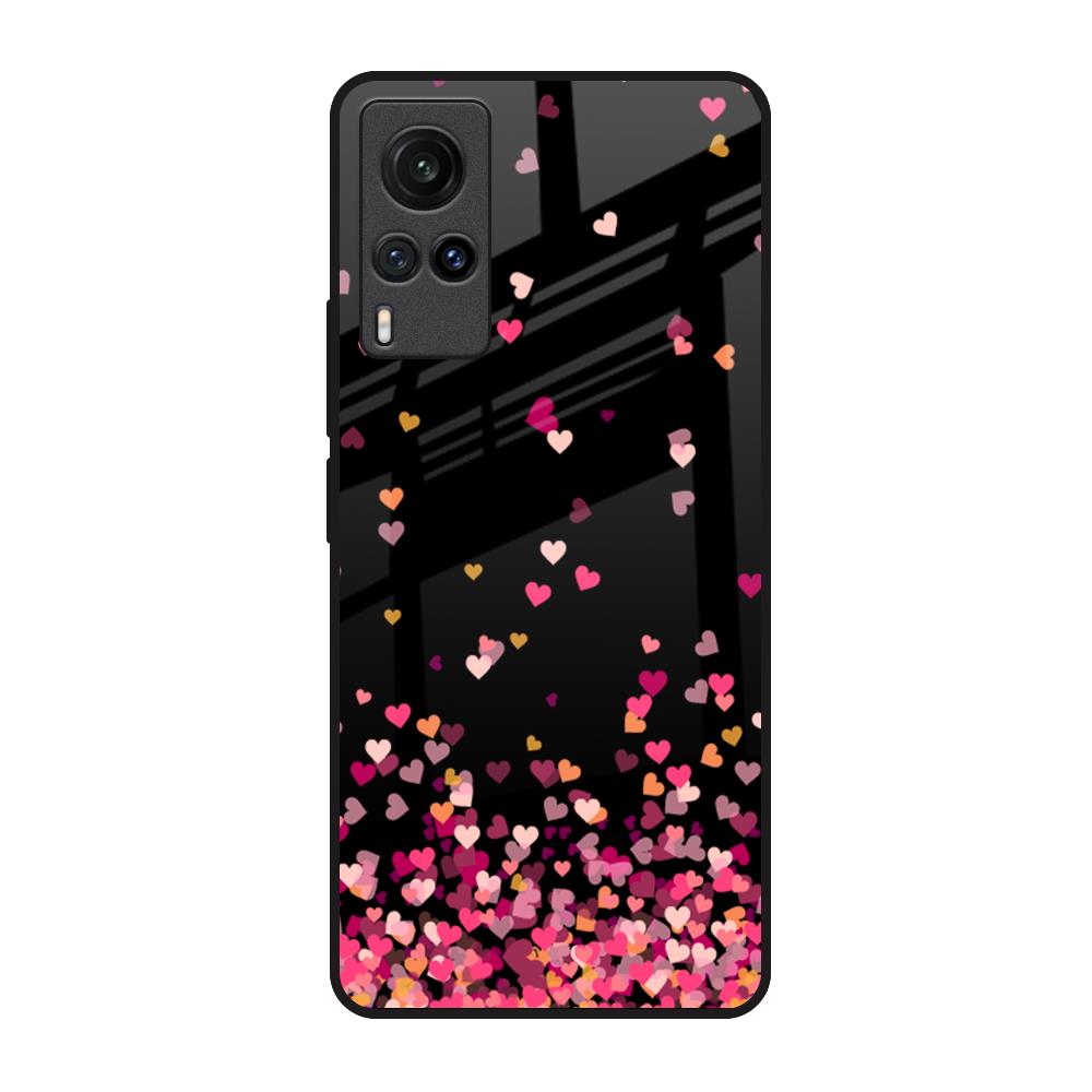 Heart Rain Fall Vivo X60 Glass Back Cover Online