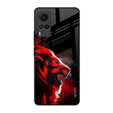Red Angry Lion Vivo X60 Glass Back Cover Online