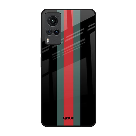 Vertical Stripes Vivo X60 Glass Back Cover Online