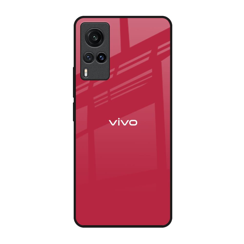 Solo Maroon Vivo X60 Glass Back Cover Online