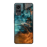 Golden Splash Vivo X60 Glass Back Cover Online