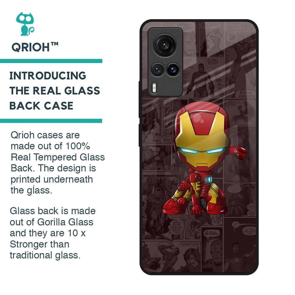 Angry Baby Super Hero Glass Case for Vivo X60