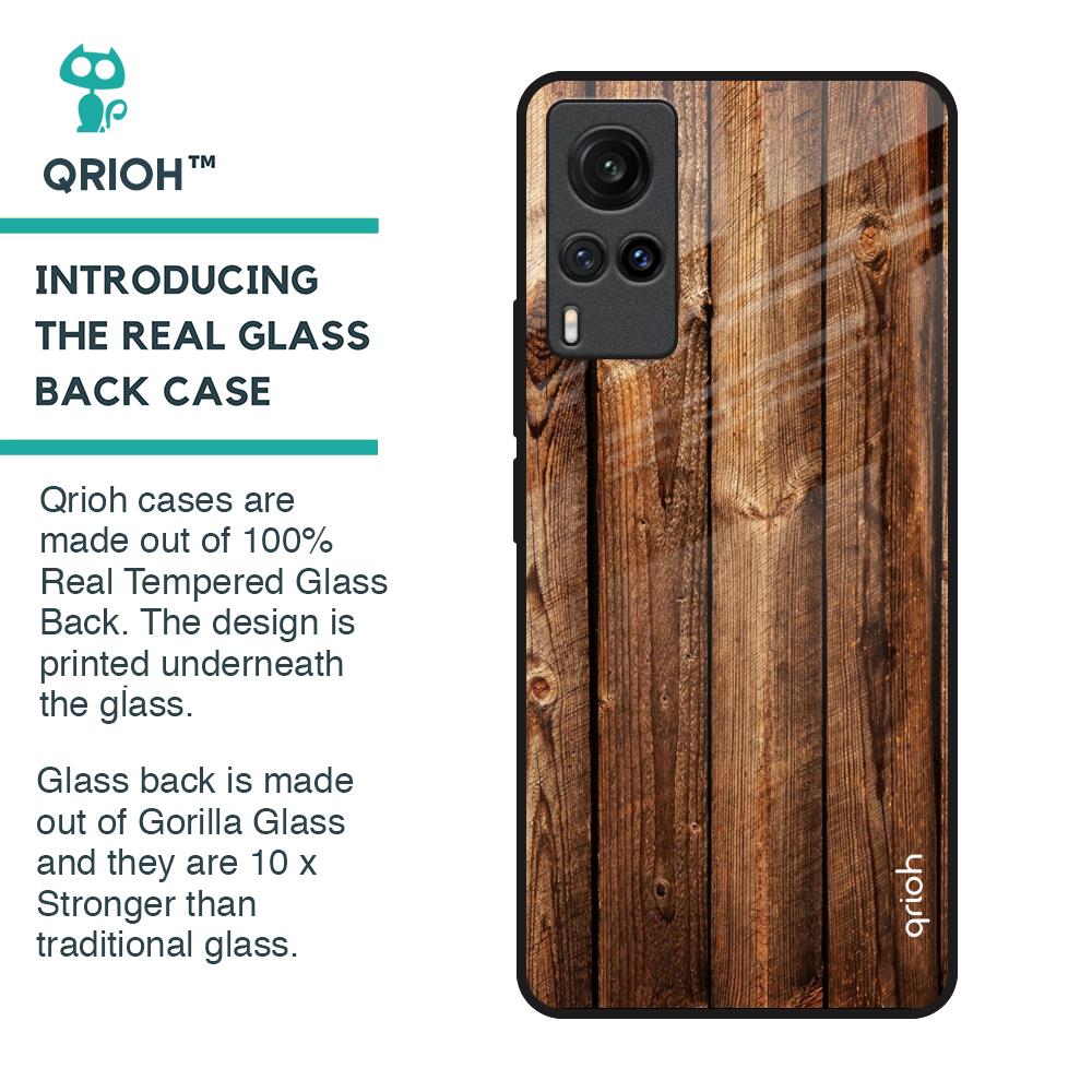 Timber Printed Glass Case for Vivo X60